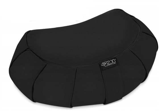Подушка для йоги та медитації 4FIZJO Zafu напівкругла 40 x 30 x 12 см Black (P-5907739315519)