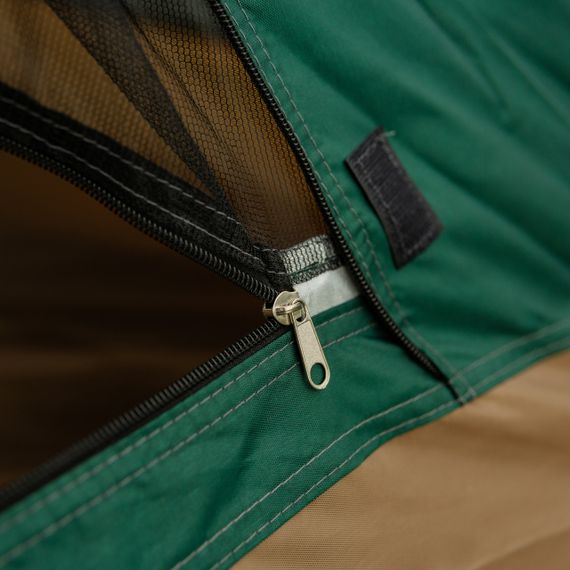 Палатка кемпинговая  3-местная с тентом 235*235*155 см зеленый | Зображення 8