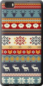 Чехол на Huawei Ascend P8 Lite Рождественский орнамент "3303u-126-17620"