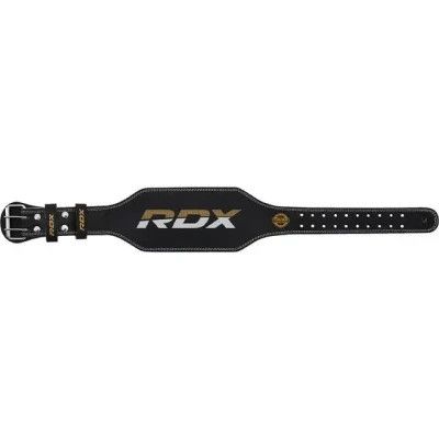 Атлетический пояс RDX 4 шкіряний Black Gold M (WBS-4RB-M) | Зображення 1