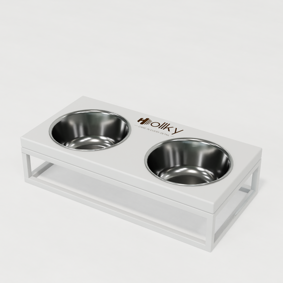 Миски на подставке для маленьких собак и котов Hollky Base S (2 × 0,45 л) BS-36187-WHWH | Зображення 7