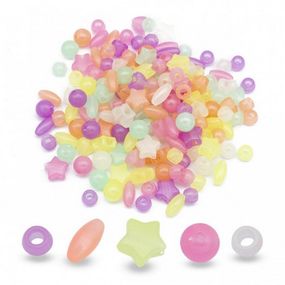 Декоративные бусинки для творчества Флуоресцентные Dom Busin УТ100031615 в упаковке 130 шт