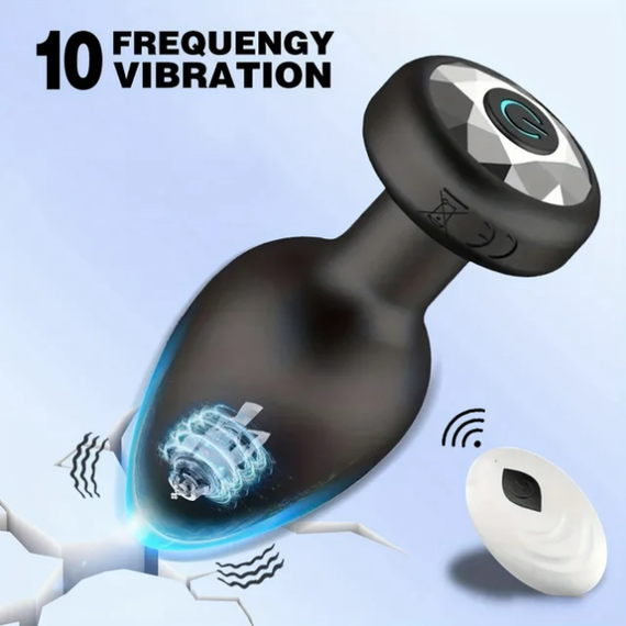 Анальна пробка з функцією вібрації та дистанційним керуванням “Remote Control Vibrating Butt Plug” Sex Aura | Зображення 1