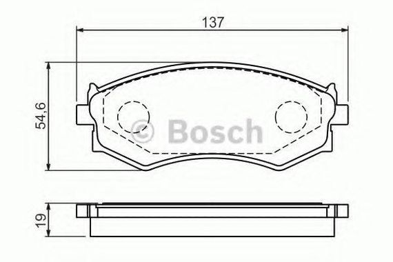 Комплект гальмівних колодок з 4 шт. дисків BOSCH 0986461139 на NISSAN 240 SX (S13)
