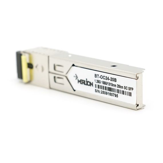 SFP модуль Merlion 1.25G 20km WDM SC поддержка DDM TX1550/RX1310 | Зображення 1
