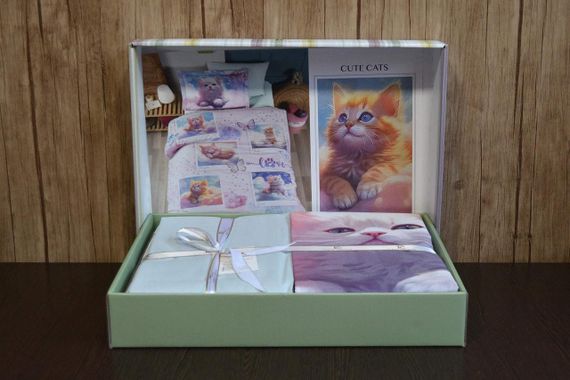 Постельное белье First Choice Exclusive Digital Ranforce 160 х 220 см Cute Cats | Зображення 2