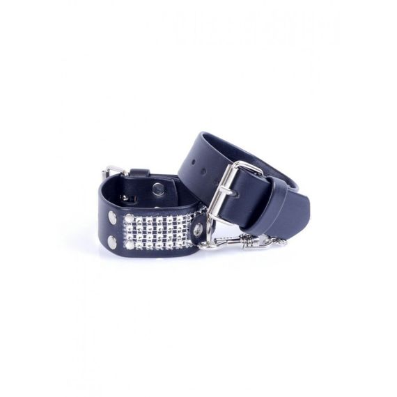 Наручники срібні із кристалами Fetish Boss Series, 3 см | Зображення 1