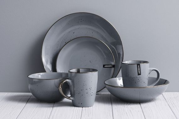 Тарелка суповая Ardesto Bagheria Grey AR-2920-GREY 20 см | Зображення 1