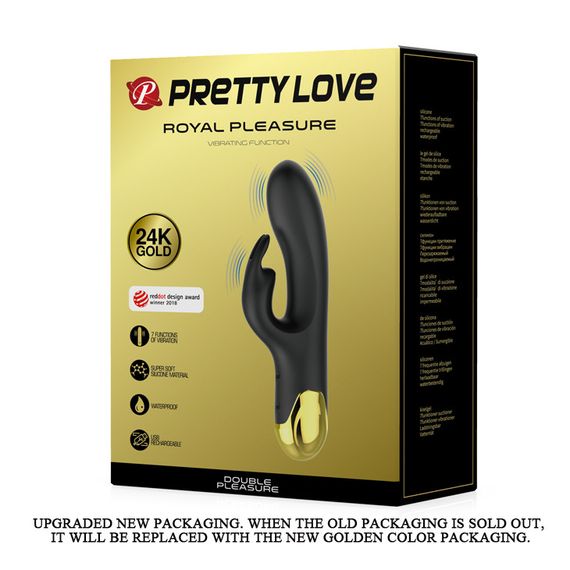 Вибратор - Pretty Love Royal Pleasure Double Pleasure Black Sex Aura | Зображення 1