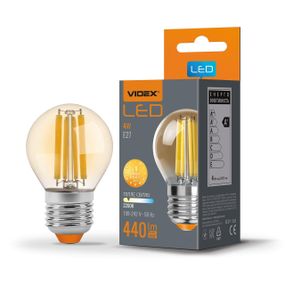 Світлодіодна лампа VIDEX Filament G45FA 4W E27 2200K бронза