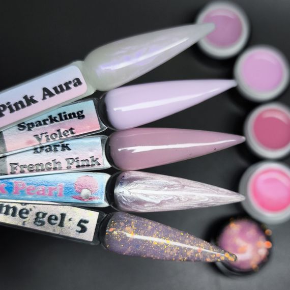 Мікс гелів для нарощення нігтів №8 по 5мл (5шт)