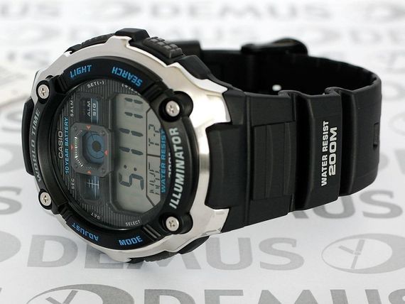 Чоловічі наручні годинники електронні стильні Японія оригінал Casio Collection AE-2000W-1AVEF | Зображення 2