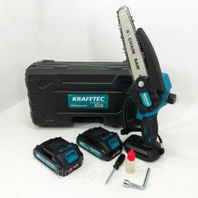 Экологичная цепная пила на аккумуляторах Krafftec, Садовая сабельная пила по дереву EC-46