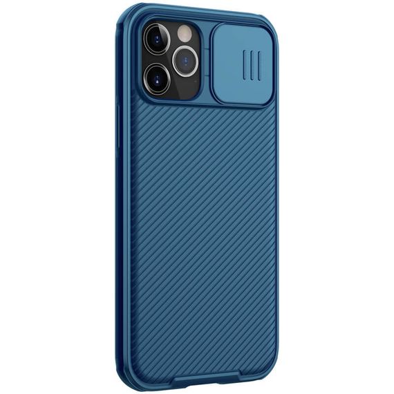 Карбонова накладка Nillkin Camshield (шторка на камеру) для Apple iPhone 13 Pro Max (6.7") Синій / Blue | Зображення 2