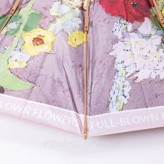 Зонт механический с принтом надежный из полиэстера диаметр 99 см Розовый HP-23-3M | Зображення 6