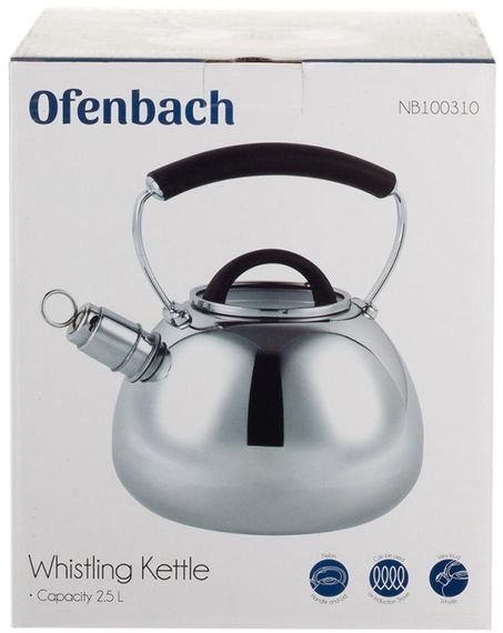 Чайник Ofenbach Magic Kettle 2.5л зі свистком та скляною кришкою | Зображення 5