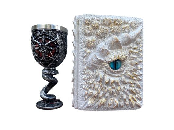 Подарунковий набір Келих 3D Бафомет і Блокнот 3D «Око Крижаного Хранителя»
