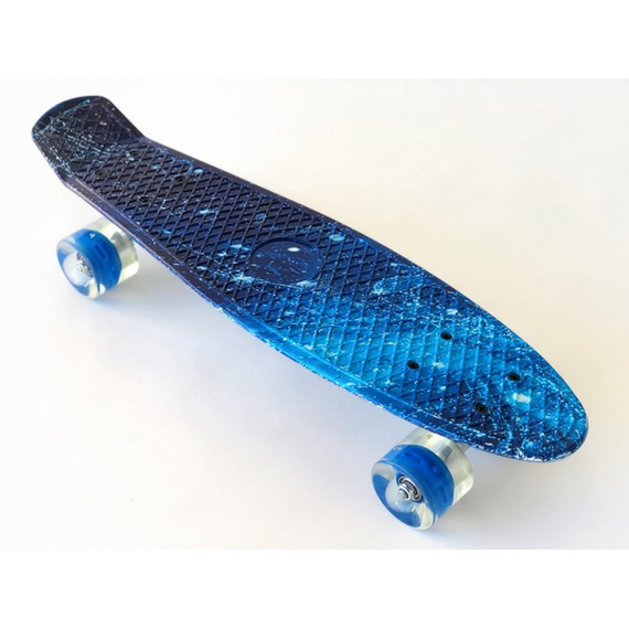Пенні борд скейтборд Penny Board Fish Skateboards 22" ABEC-7 з колесами, що світяться | Зображення 1