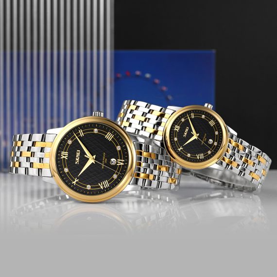 Skmei 9272TGDBK-B Gold/Silver-Black Men | Зображення 4