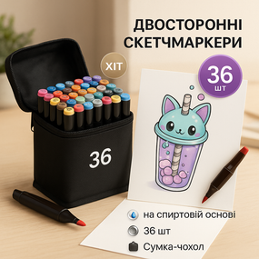 Скетч-маркери сумкою 36, Хороші фломастери для малювання, Маркери для дітей Маркери дизайнерів AJ-61
