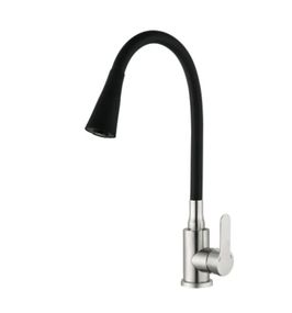 Змішувач для кухні Mixxus DAX-011 REFL.Black із силіконовим виливом (MI6559)