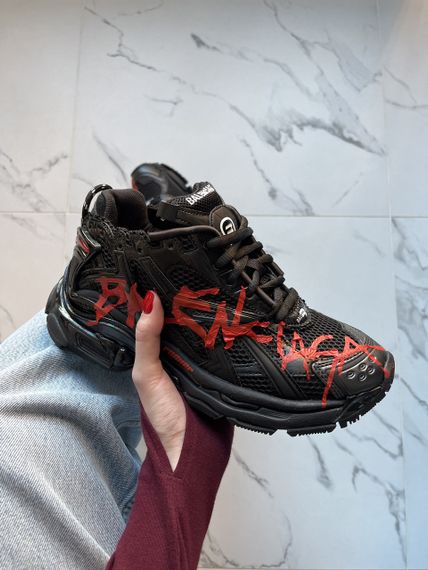 Кросівки Ba1lenc1iagaRunner Graffiti Black Red 12003 | Зображення 8