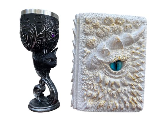 Подарунковий набір Келих 3D Кіт і Блокнот 3D «Око Крижаного Хранителя»