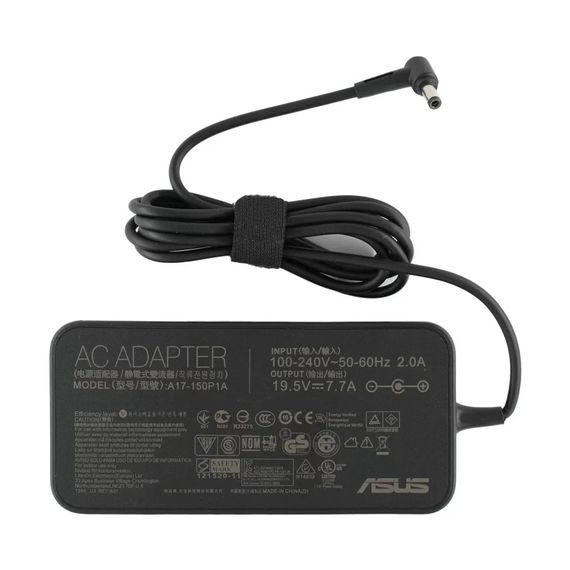 Блок живлення до ноутбуку ASUS 150W 19.5V, 7.7A, 6.0/3.7 (pin inside) Slim-корпус (A17-150P1A / A40367) | Зображення 1