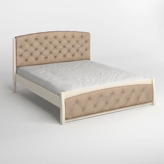 Полуторне дерев'яне ліжко Mebigrand Мехіко Айворі (S0505Y30R)/Аляска 23 (Бежевий) 120х200 см (MBG-12087) | Зображення 1