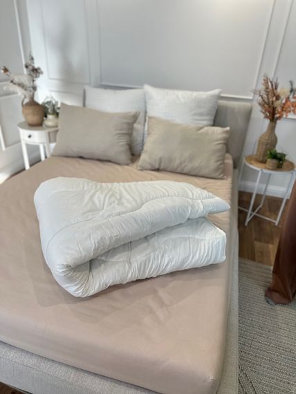 Ковдра євро вовняна Viluta Comfort 21423 200x220 см бежева | Зображення 5