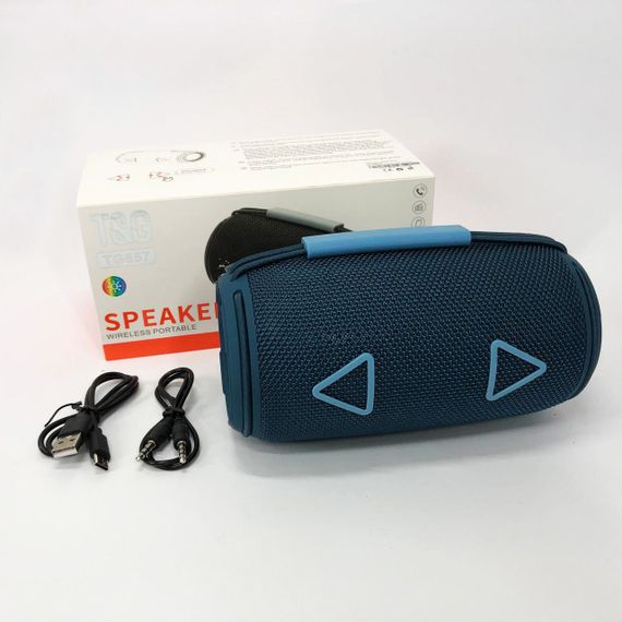Bluetooth-колонка TG657 с RGB подсветкой 1500 mAh. HL-551 Цвет: синий | Зображення 3
