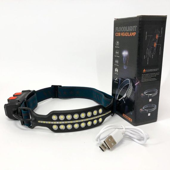 Фонарь налобный Bailong BL W690-2 аккумуляторный с датчиком движения и красным светом | Зображення 1