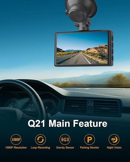 Автомобильный видеорегистратор Dash Cam FHD 1080P | Зображення 1