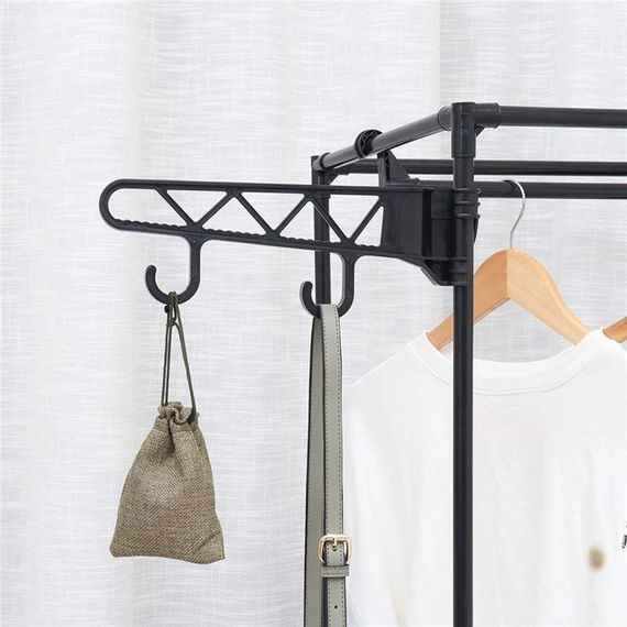 Вешалка для одежды и обуви до 15 кг, (157х105х80 см), Simple Coat Rack Double Row / Напольная стойка-вешалка с | Зображення 2
