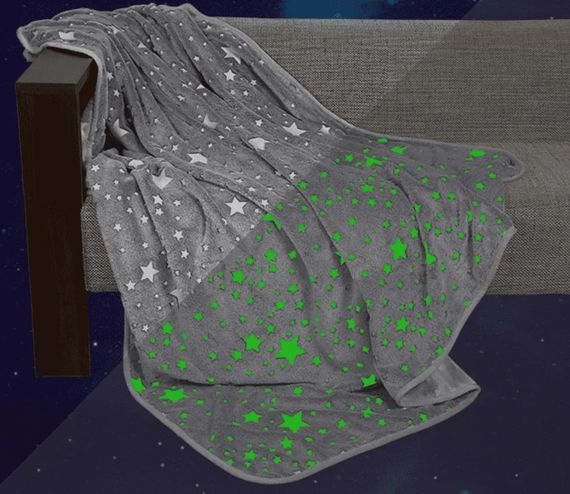 Серый Детский плед-покрывало светящийся в темноте Magic Blanket 150*200 | Зображення 3