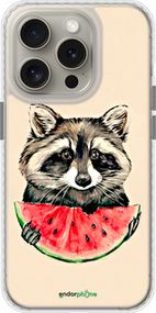 Чохол на iPhone 15 Pro Єнотик з кавуном "4605pm-3096-2448"