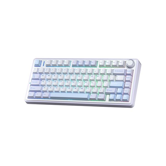 Клавіатура Aula F75 Gasket Greywood V3 switch Hot-Swap PBT Wireless/Bluetooth/USB Blue (6948391208633) | Зображення 2