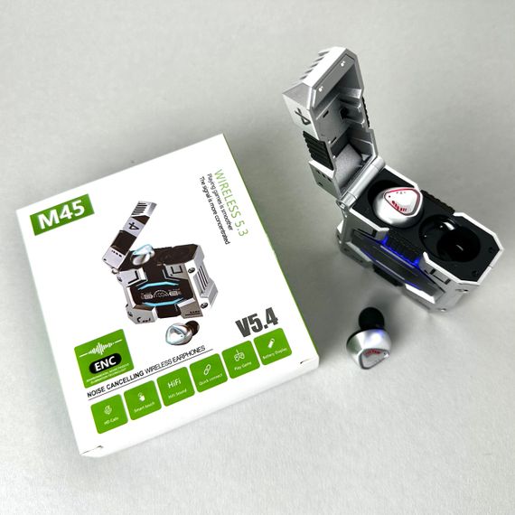 Бездротові навушники M45 series, EarBuds, Smart Case (Срібний) | Зображення 4
