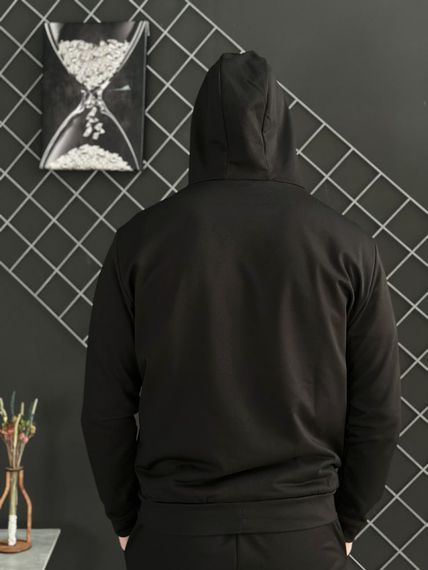 Демісезонна кофта на змійці чорна Under Armour (двонитка) RD145 | Зображення 1