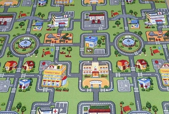 Дитячий килим з дорогою Містечко Small City | Зображення 4