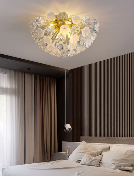 Люстра стельова на 8 лампочок 26752 Латунь 35х60х60 см. | Зображення 8