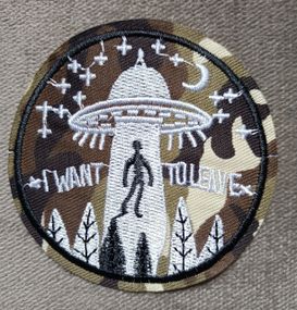 Шеврон НЛО на липучке