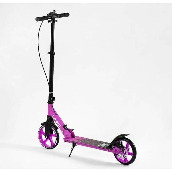 Самокат двоколісний з ручним дисковим гальмом UN-16903 Skyper Unic Пурпурний
