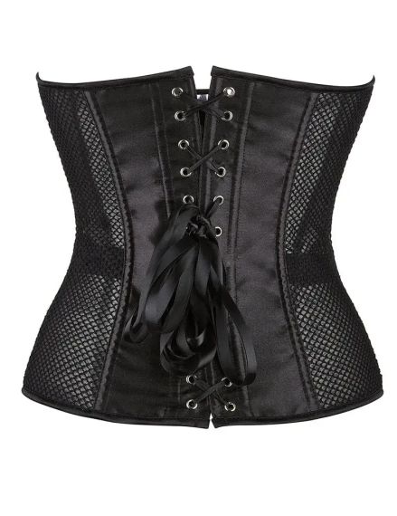 Корсет із сітки Star Night з гачками та шнурівкою, чорний, S (без коробки) sexstyle | Зображення 6