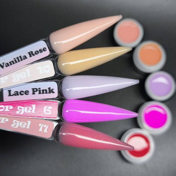 Микс гелей для наращивания ногтей №5 по 5мл (5шт)