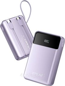 Повербанк JOYFAR Power Bank 30000mAh 65W со встроенными кабелями
