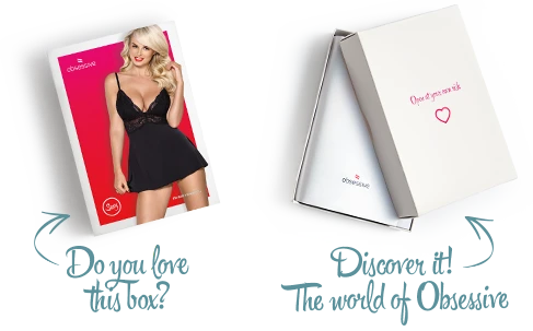 Сатиновий пеньюар з мереживом Obsessive 810-BAB-1 babydoll & thong, чорний, пеньюар, танга, L/XL | Зображення 7