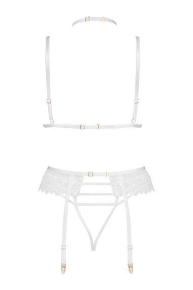 Комплект Beauty Night NOEMI SET bra, garter, crot. thong Белый L/XL | Зображення 3