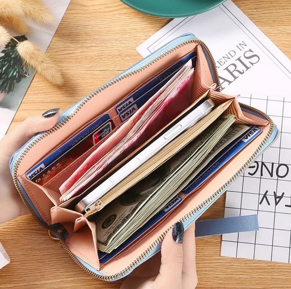 Женский клатч кошелек Primolux Lady Wallet портмоне - Sky Blue | Зображення 4