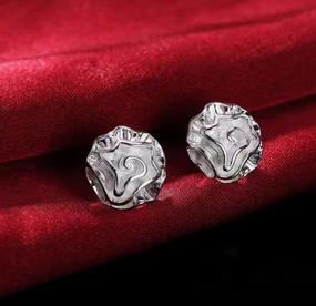 Сережки спіраль, сережки спіральки, сережки гвоздики, сережки гвіздочки, сережки абстракція